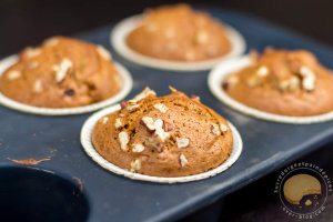 Muffins noix de pécan et abricots (sans gluten et sans lactose)
